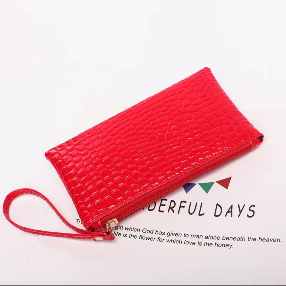 NWT Faux Leather Red Bag